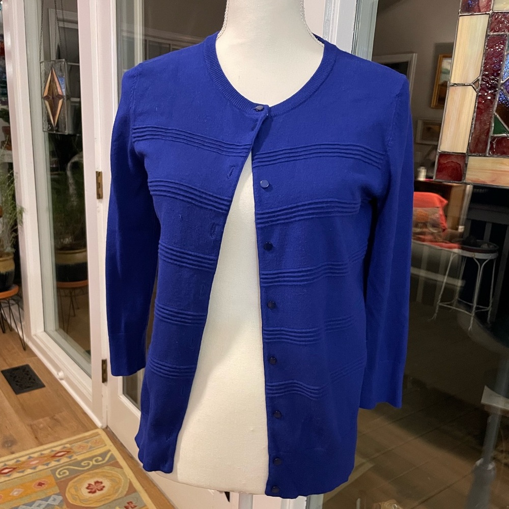 Cable & gauge Cobalt Blue Sweater Size S